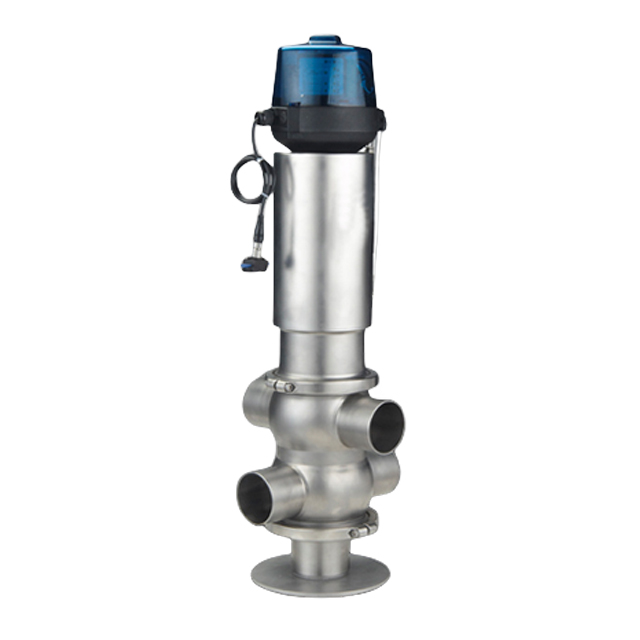Stainless Steel Sanitary Double Seat Mix Proof Valve with Welding End