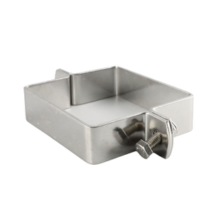 Stainless Steel Customized Square Pipe Support with Double Bolted
