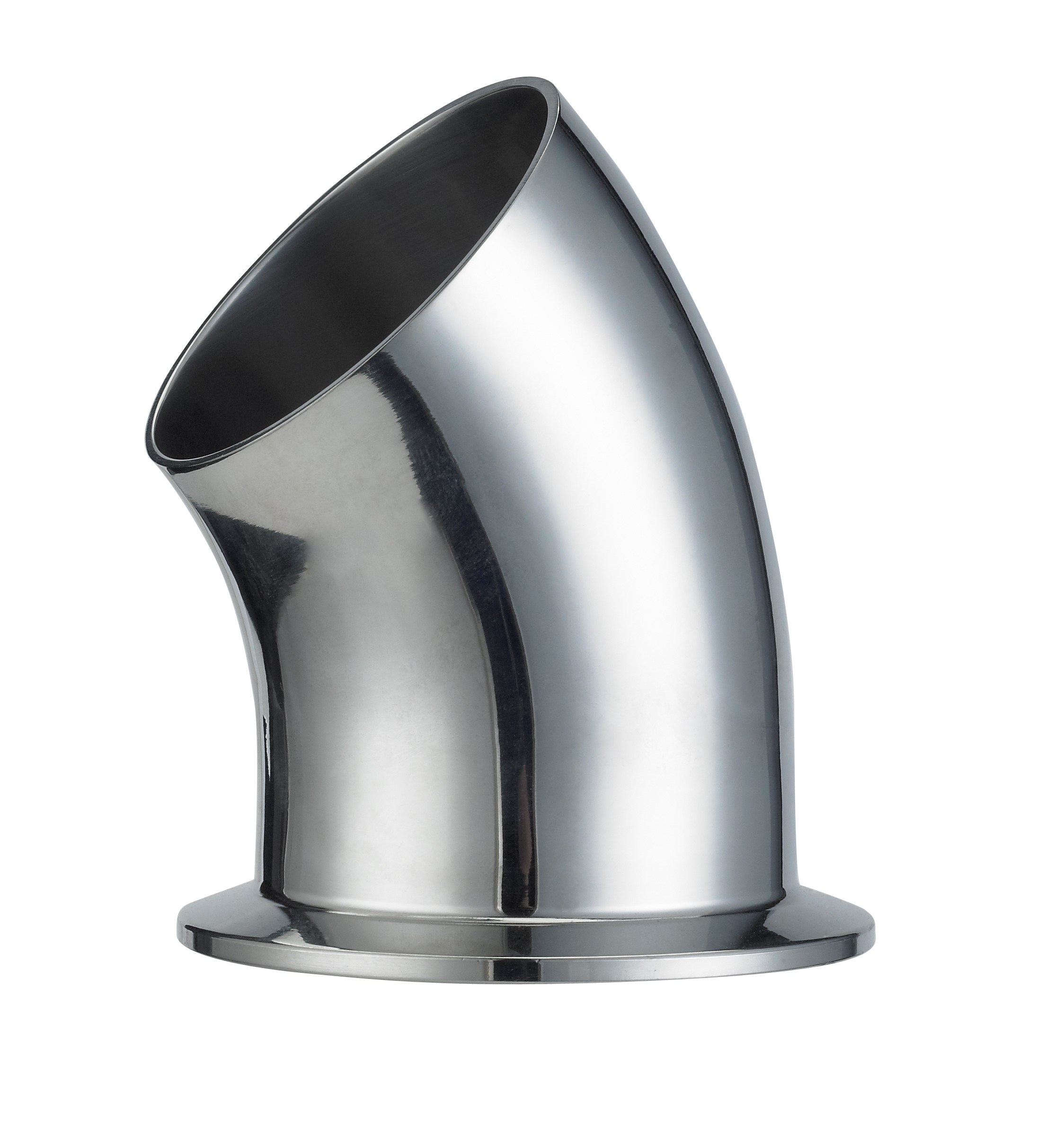 Stainless Steel ISO-L2KS ISO/IDF Food Grad Polished Angle Bend With Straight