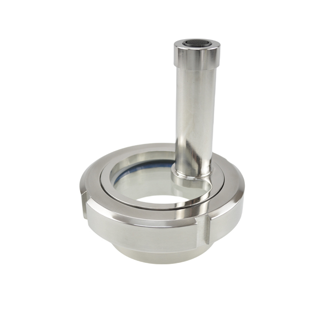 Stainless Steel Cross Type weld-in sight glass with High Pressure Double Window 
