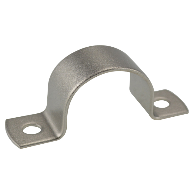 Stainless Steel Round Pipe Support Bracket with Blue Insert 
