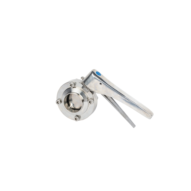 Stainless Steel Sanitary Pulling Handle Vacuum Wafer Butterfly Valve