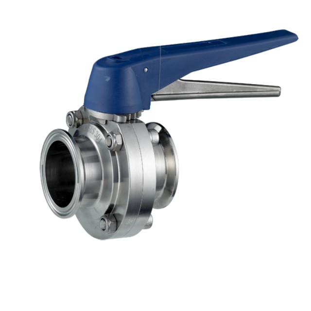 Quick Release Stainless Steel Sanitary Direct-way Manual Butterfly Valve