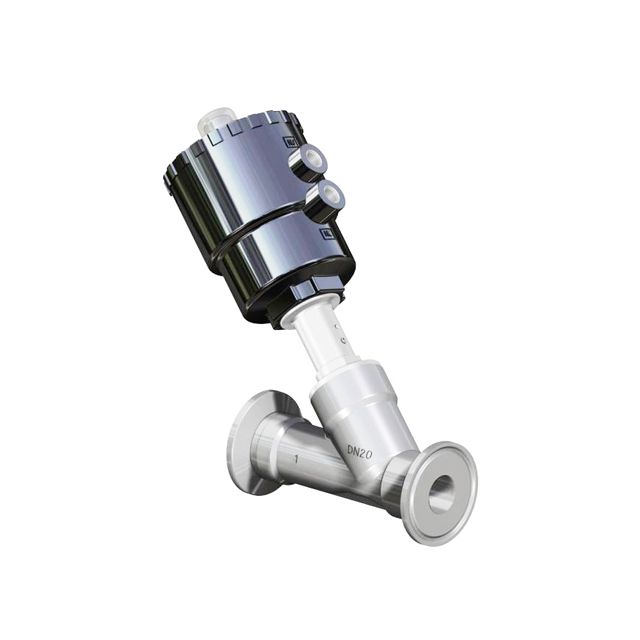 SS316L Y-Type Anti-Corrosion Piston Operated Angle Seat Valve 