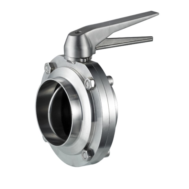 Quick Release Clamped Stainless Steel Sanitary Butterfly Control Valve 