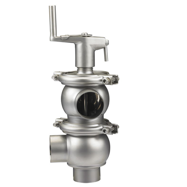 Stainless Steel Hygienic Manual Type Double Seat Valve