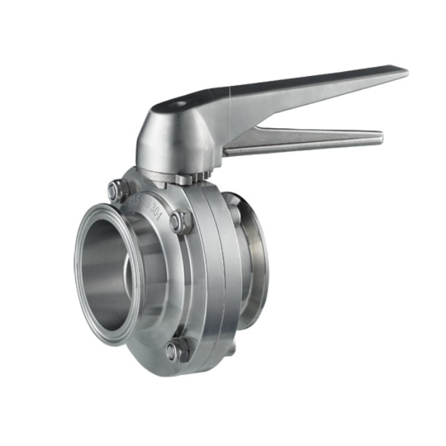 SS316L 3A Stainless Steel Sanitary Tri-clamp Manual BFY Valve 