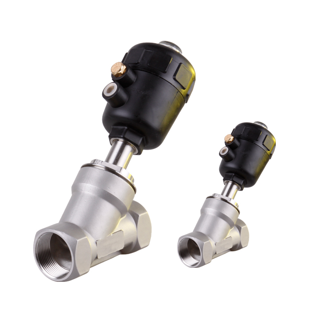 SS304 Double Acting Spring Return Angle Seat Valve for Water
